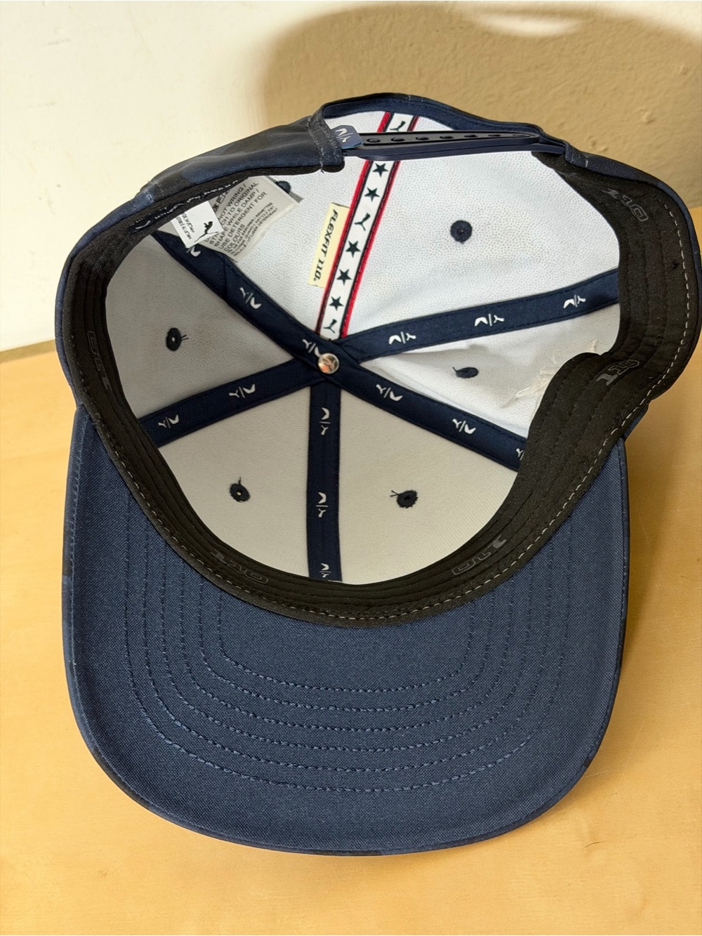 Puma x Volition 6 Panel Deep Navy Camo USA Adjustable Snapback Hat/Cap NWOT - Picture 5 of 6